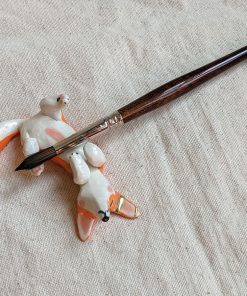 Corgi porte pinceau en porcelaine