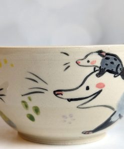Bol Grès Blanc – Famille opossum