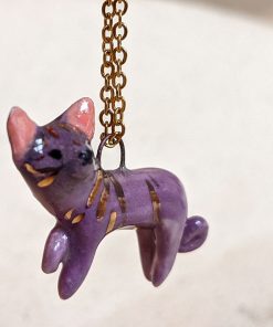 Porcelain Pendant : Sphynx Cat