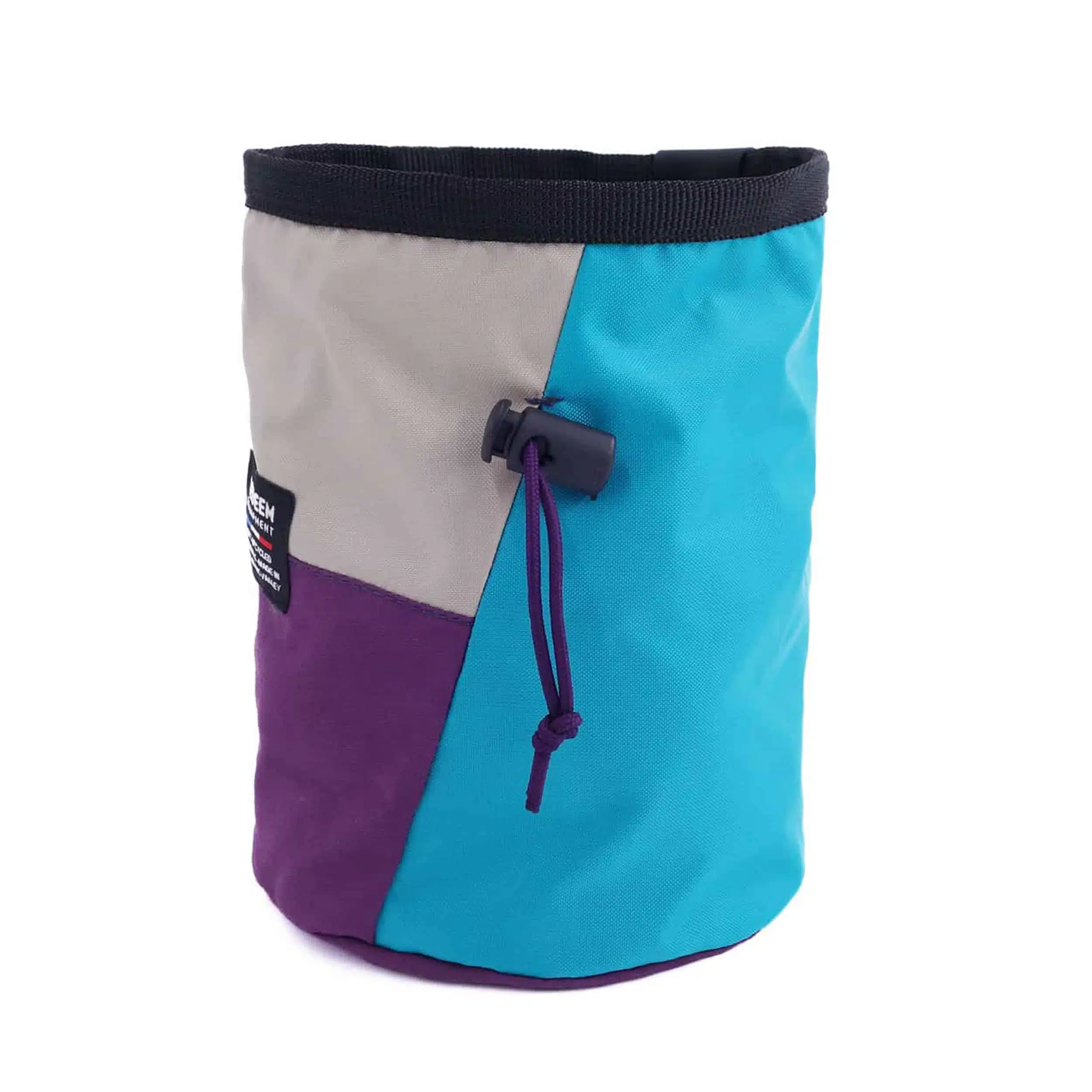 Sac à magnésie éco-responsable rond – Upcyclé – Fabriqué en France – Bleu