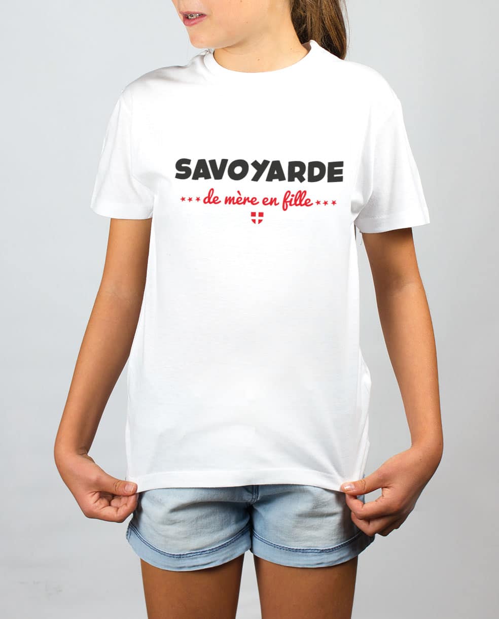 T SHIRT ENFANT : SAVOYARDE DE MERE EN FILLE